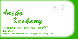 aniko keskeny business card